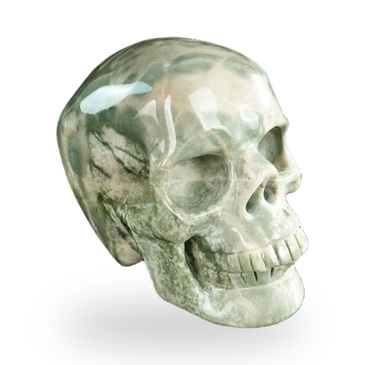 Nine Dragon Jade crystal skull 3" SKH30HA09 photo 3