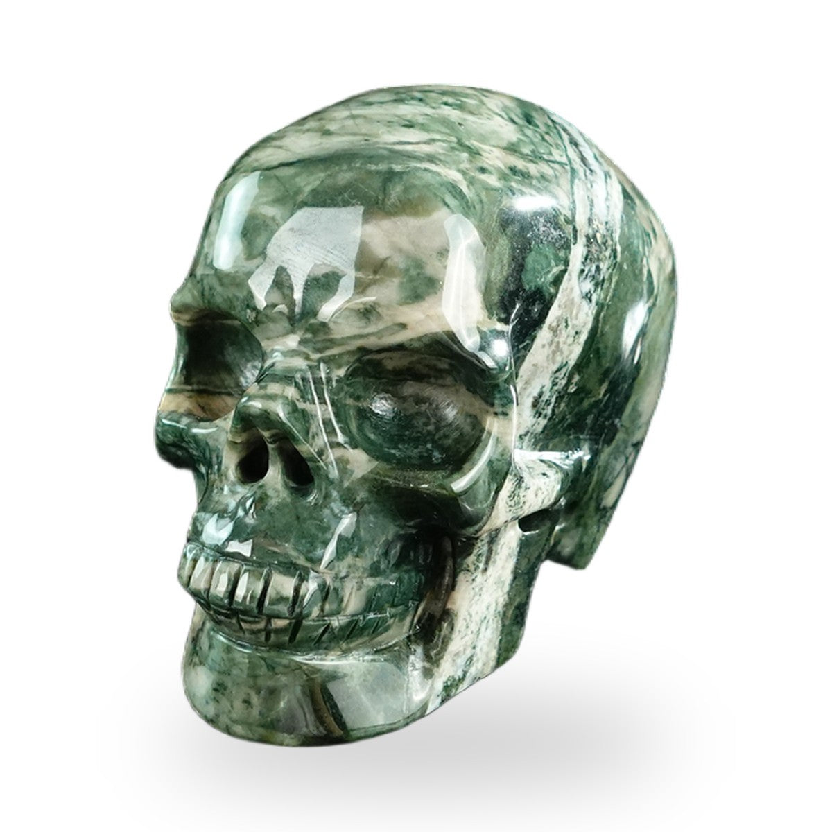 Nine Dragon Jade crystal skull 3" SKH30HA12 photo 2