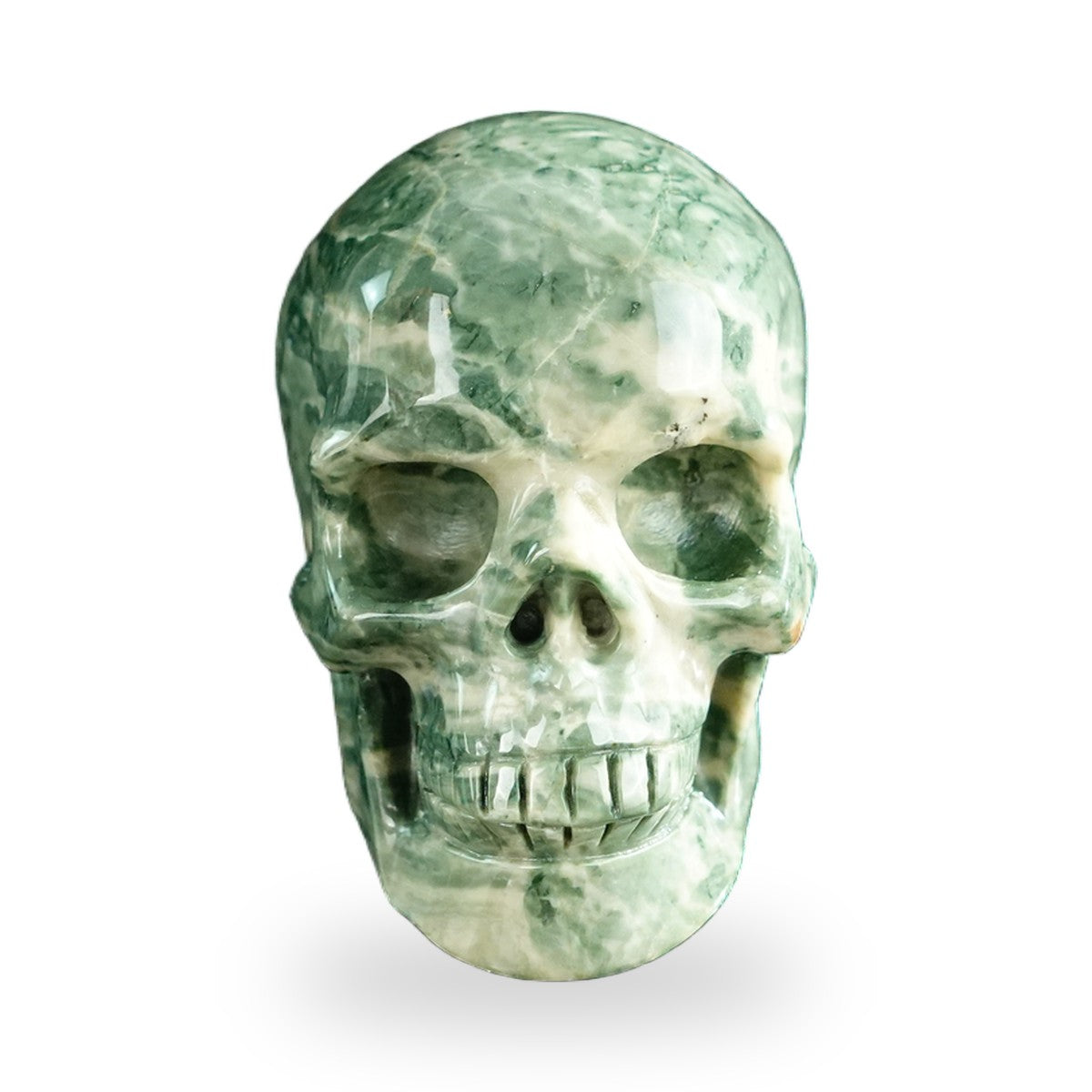 Nine Dragon Jade crystal skull 3" SKH30HA13 photo 1
