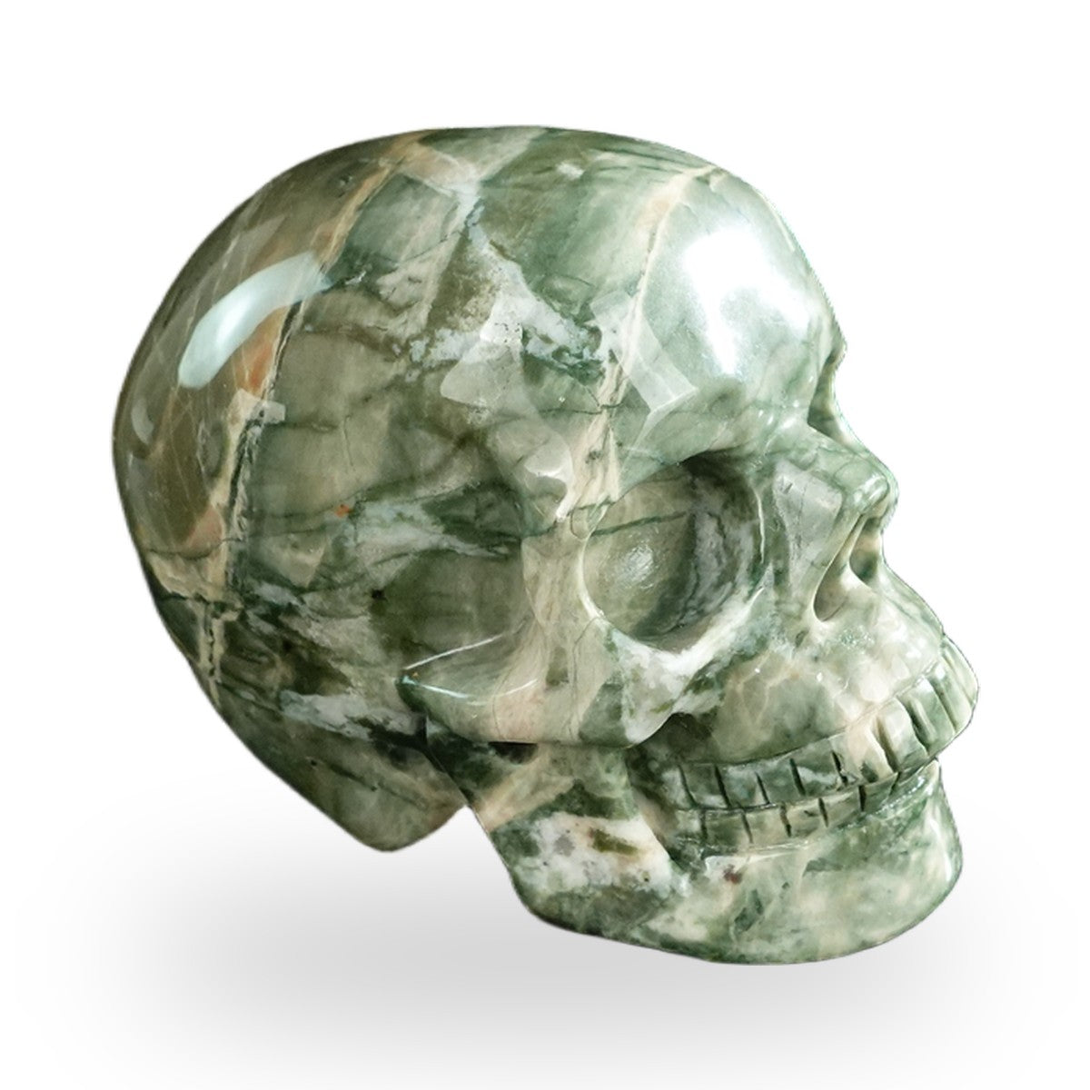 Nine Dragon Jade crystal skull 3" SKH30HA15 photo 4