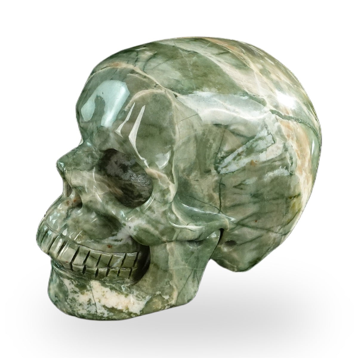 Nine Dragon Jade crystal skull 3" SKH30HA15 photo 8