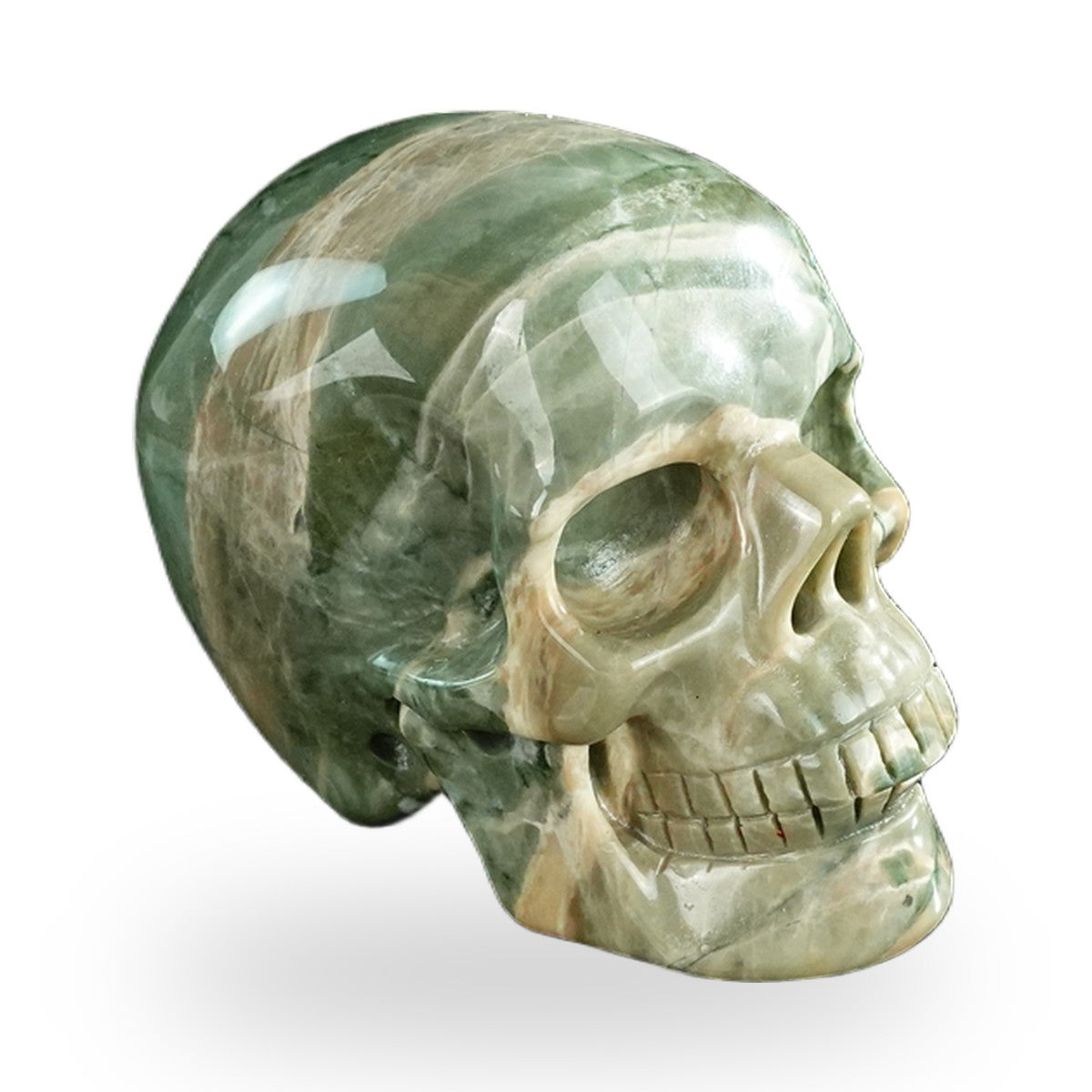 Nine Dragon Jade crystal skull 3" SKH30HA16 photo 3