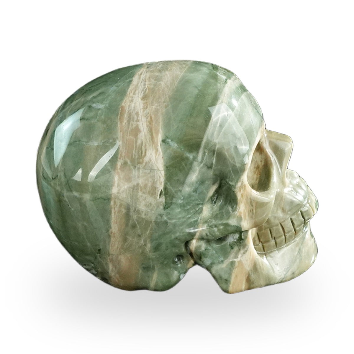 Nine Dragon Jade crystal skull 3" SKH30HA16 photo 4