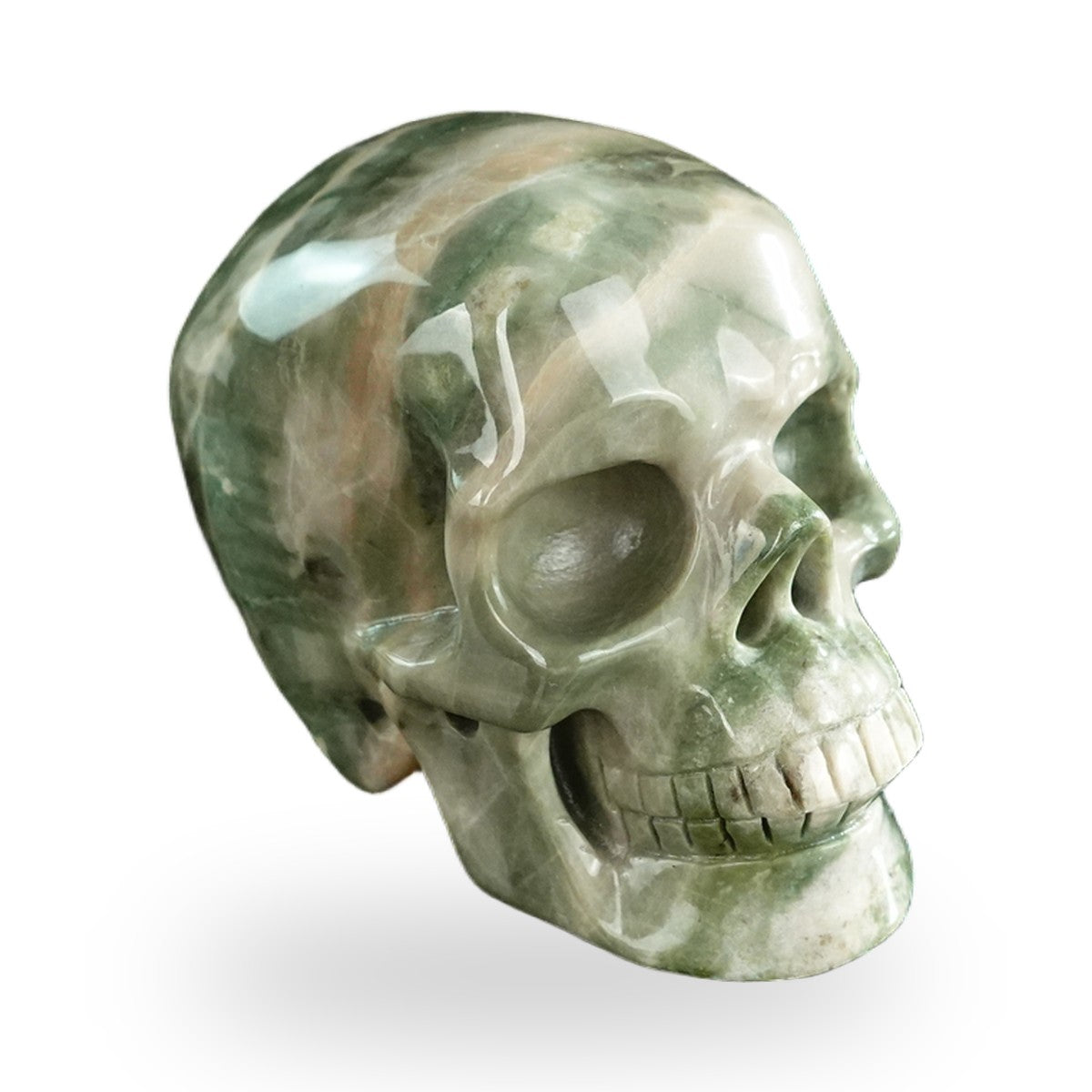 Nine Dragon Jade crystal skull 3" SKH30HA18 photo 2