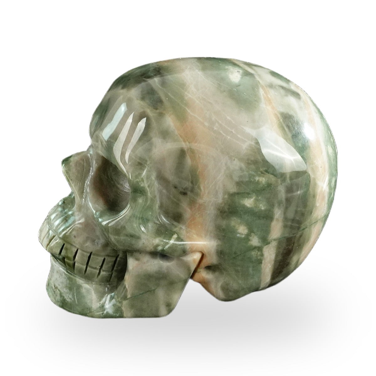 Nine Dragon Jade crystal skull 3" SKH30HA18 photo 5