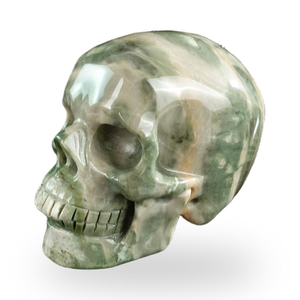 Nine Dragon Jade crystal skull 3" SKH30HA18 photo 6