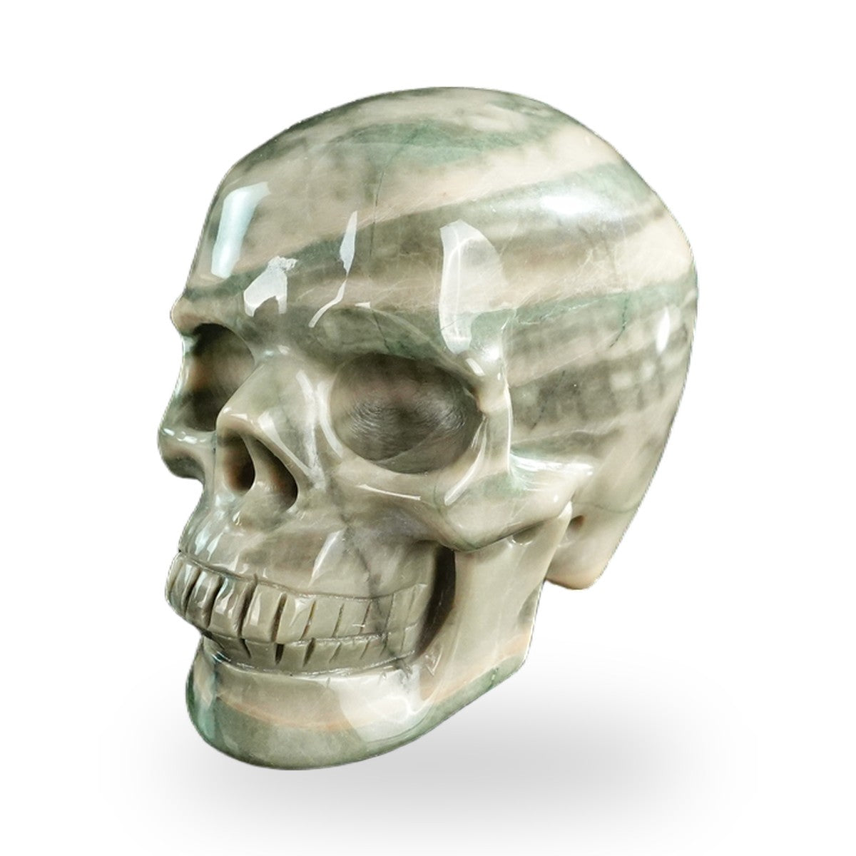 Nine Dragon Jade crystal skull 3" SKH30HA20 photo 7