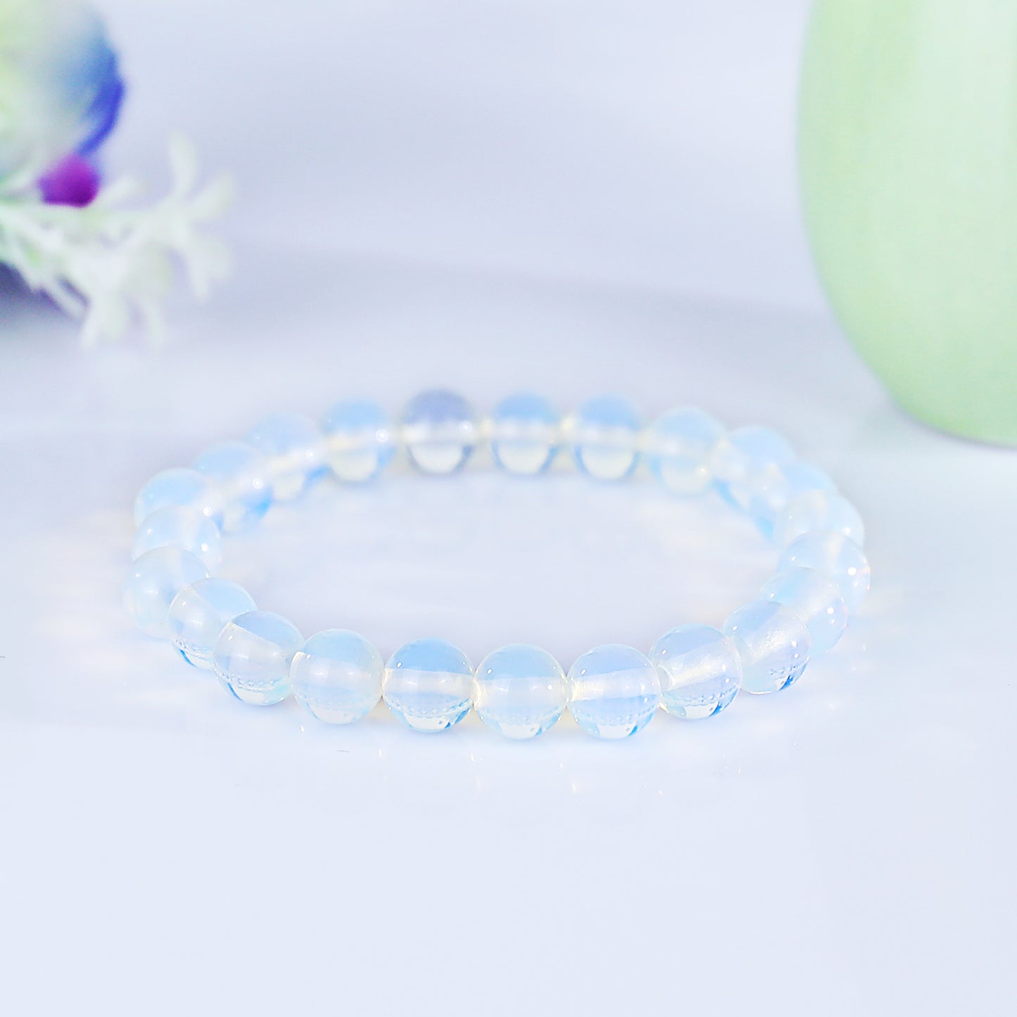 Natural Opalite Beads Bracelet,Healing Energy Bracelet,Handcrafted Gift