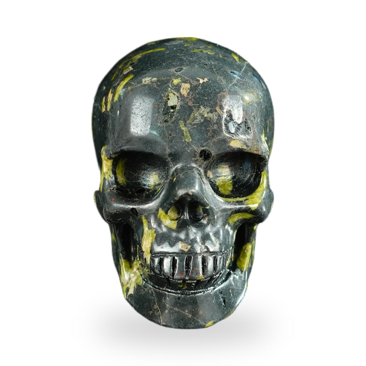 Plum Blossom Jade crystal skull 2.2" SKH20PB01 hand carved gemstone