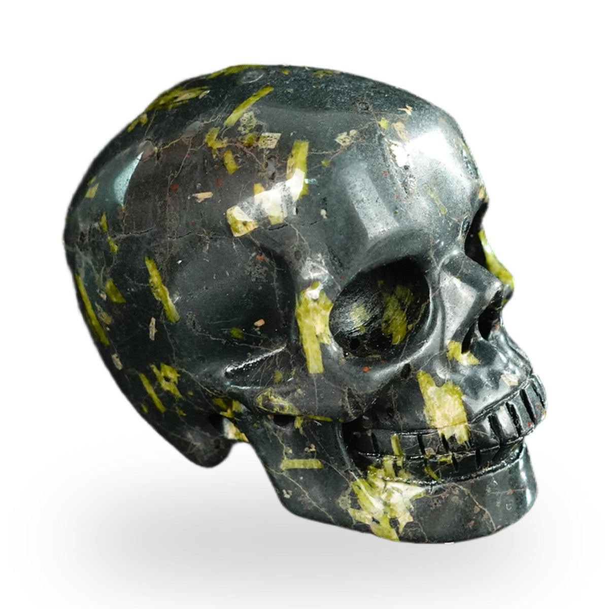 Plum Blossom Jade crystal skull 2.2" SKH20PB01 view 3
