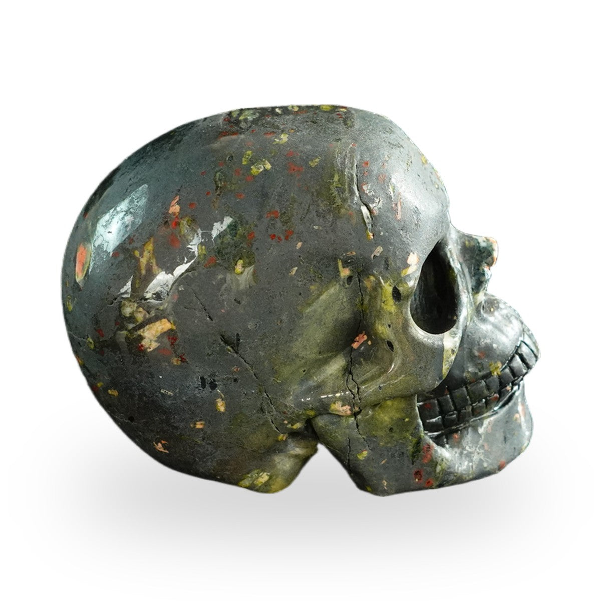 Plum Blossom Jade crystal skull 3" SKH30PB04 photo 4