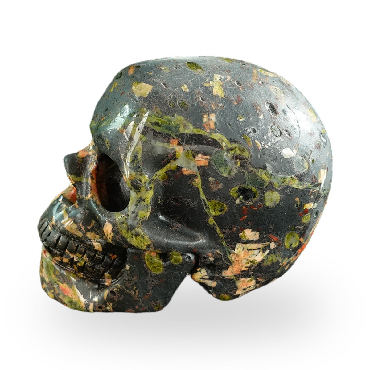 Plum Blossom Jade crystal skull 3" SKH30PB05 photo 5