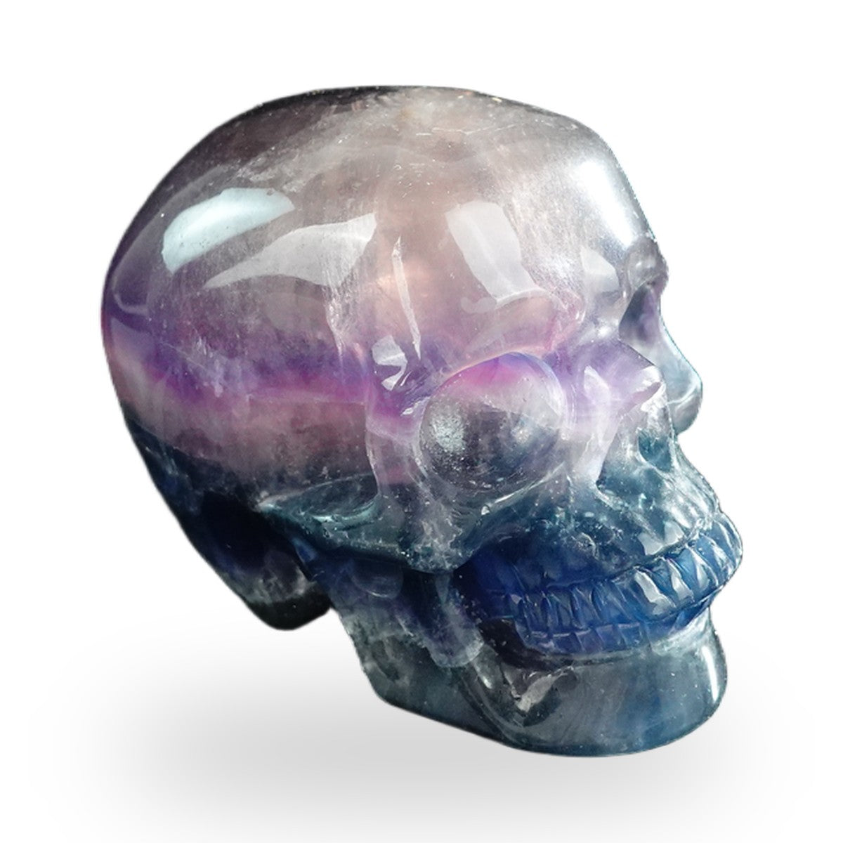 Rainbow Fluorite crystal skull 3" SKH30GF03 photo 3