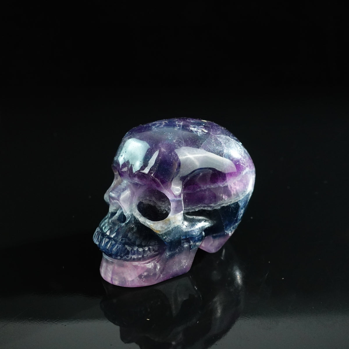 Rainbow Fluorite crystal skull 3" SKH30GF04 photo 7