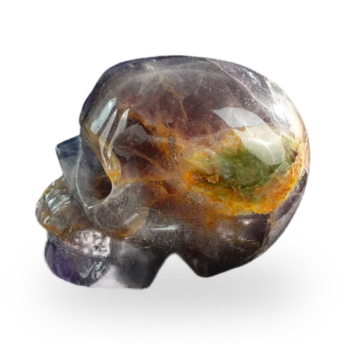 Rainbow Fluorite crystal skull 3" SKH30GF05 photo 5