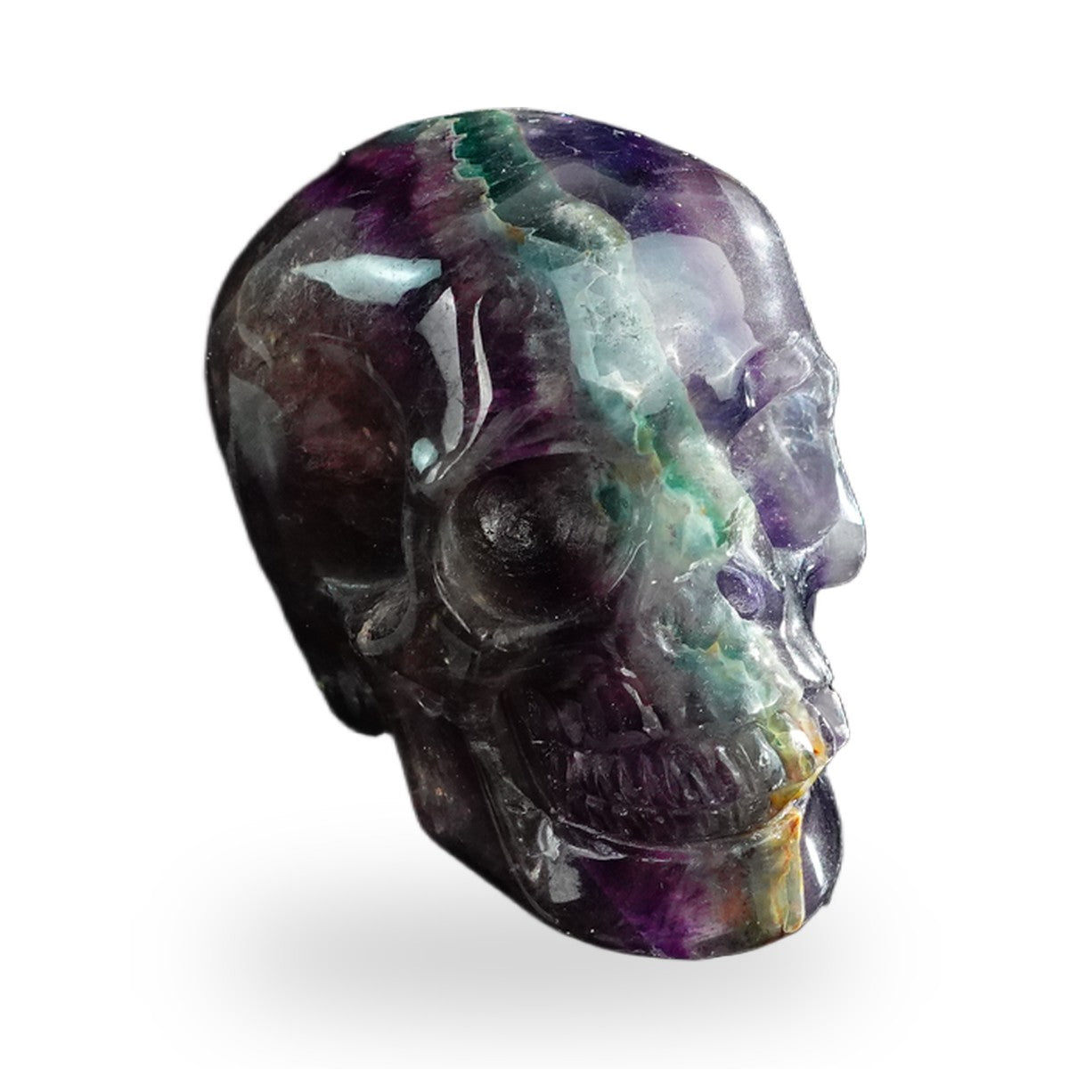 Rainbow Fluorite crystal skull 3" SKH30GF07 photo 2