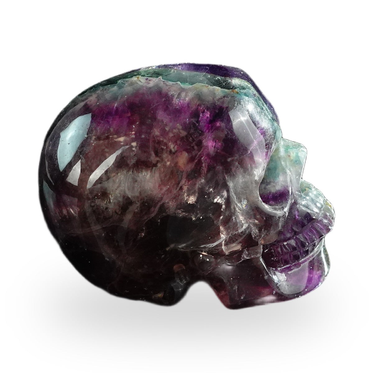 Rainbow Fluorite crystal skull 3" SKH30GF07 photo 5