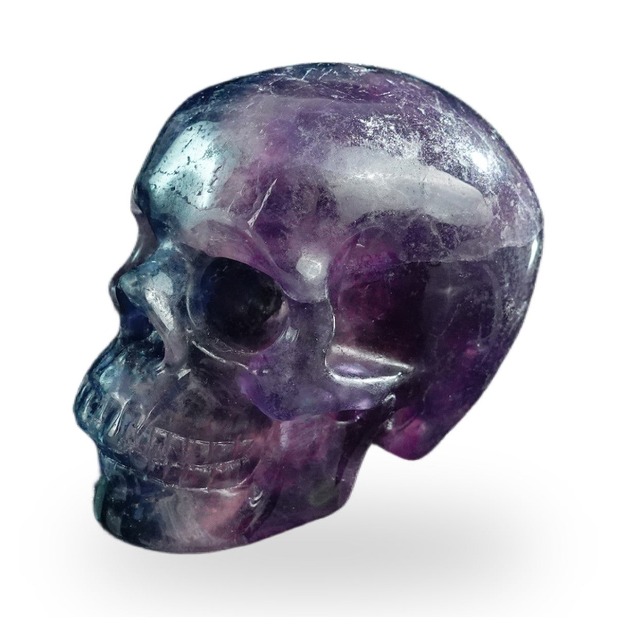 Rainbow Fluorite crystal skull 3" SKH30GF08 photo 7