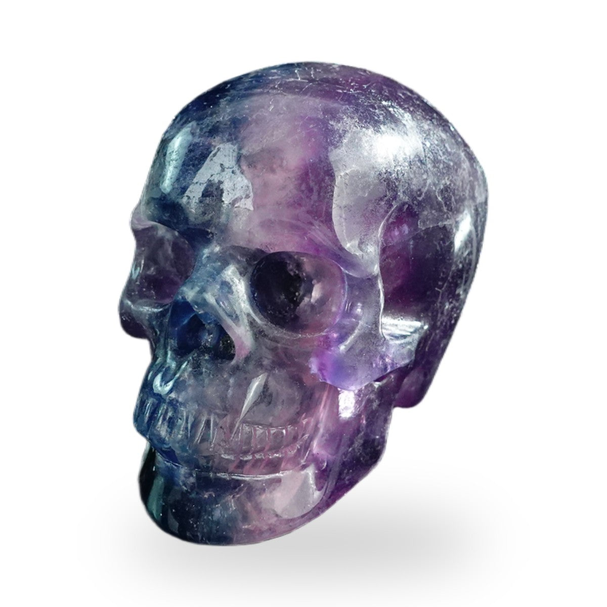 Rainbow Fluorite crystal skull 3" SKH30GF08 photo 8
