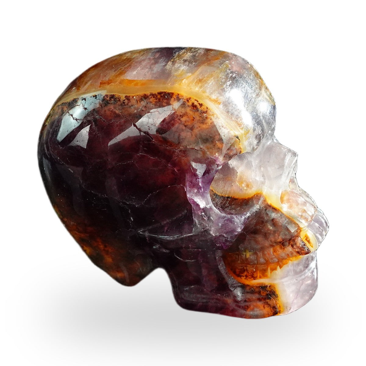 Rainbow Fluorite crystal skull 3" SKH30GF09 photo 4