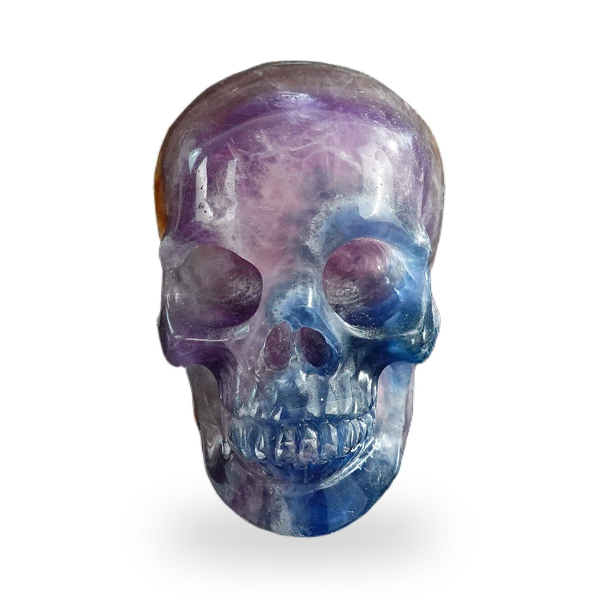 Rainbow Fluorite crystal skull 3" SKH30GF10 photo 1