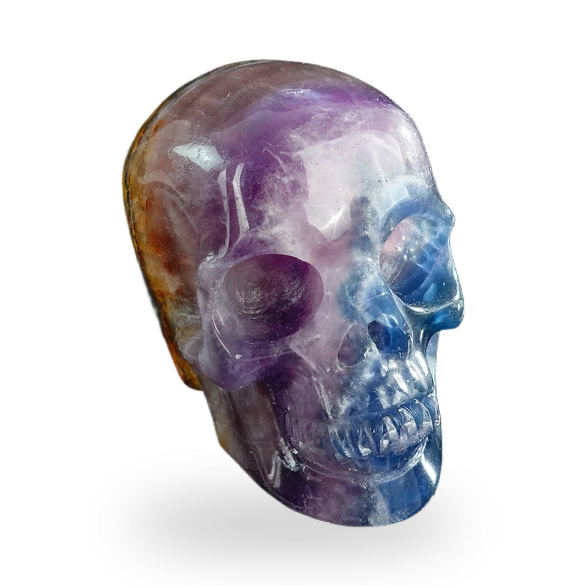 Rainbow Fluorite crystal skull 3" SKH30GF10 photo 3