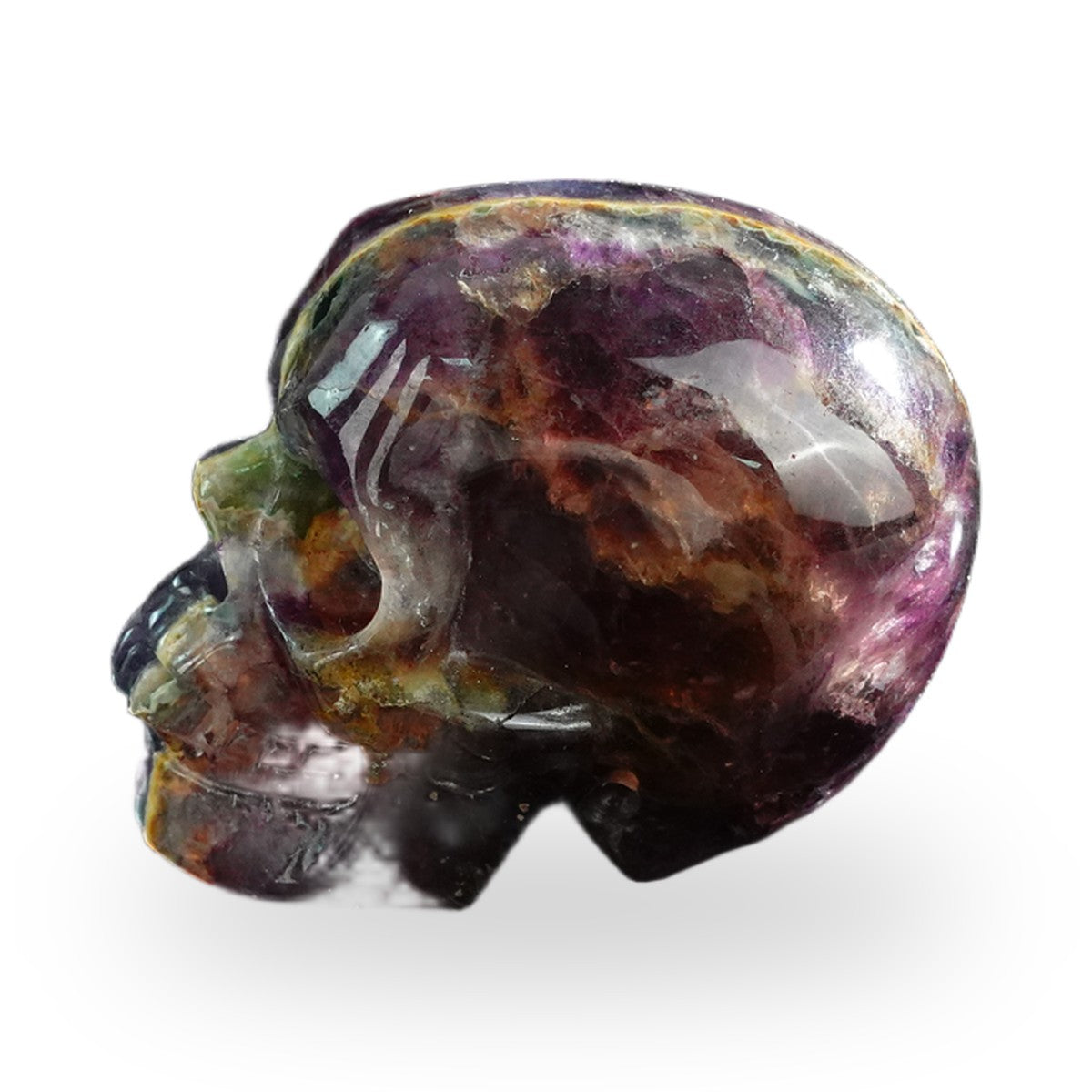 Rainbow Fluorite crystal skull 3" SKH30GF12 photo 5