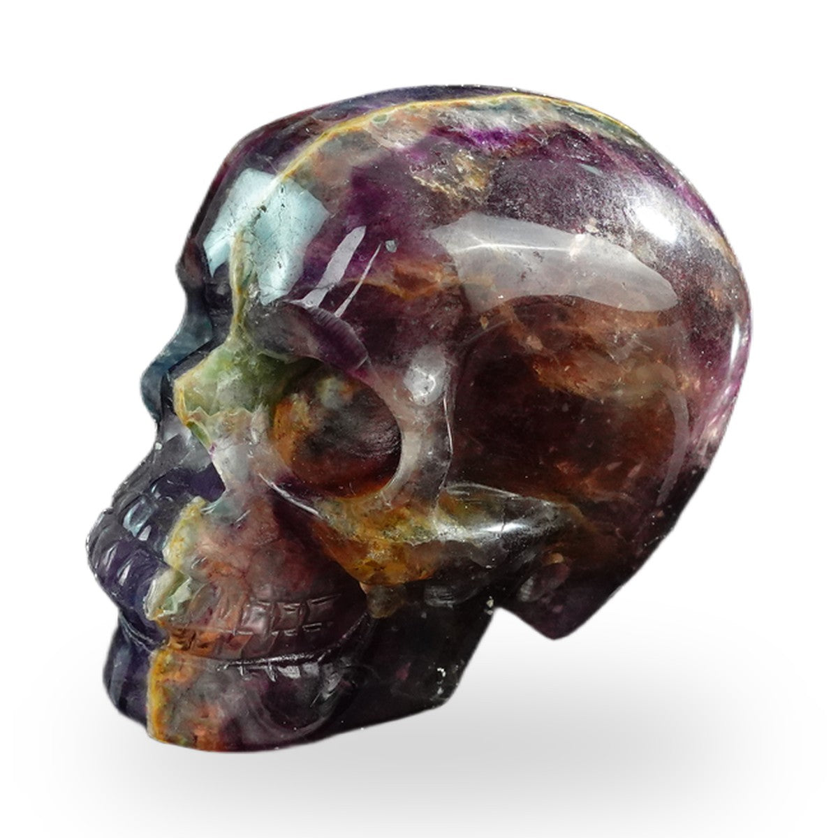 Rainbow Fluorite crystal skull 3" SKH30GF12 photo 6