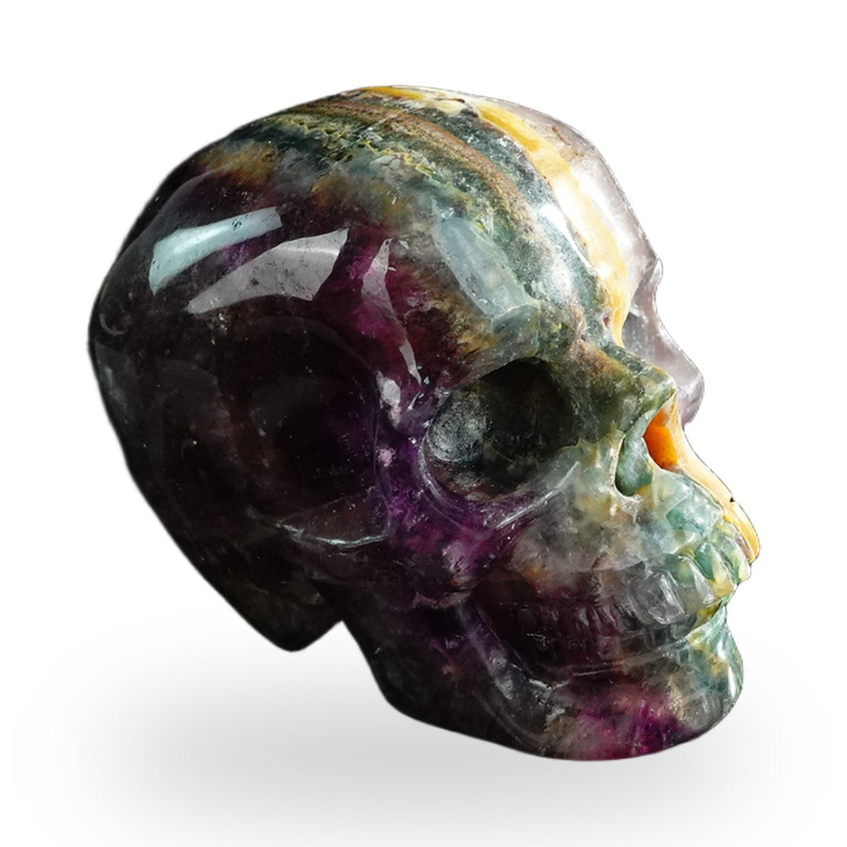 Rainbow Fluorite crystal skull 3" SKH30GF19 photo 3