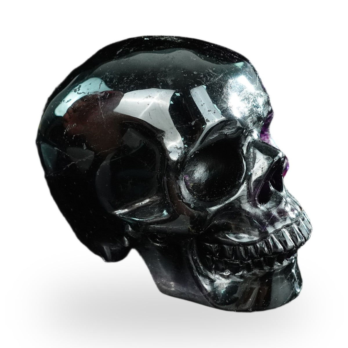 Rainbow Fluorite crystal skull 4.5" SKH45GF01 view 3