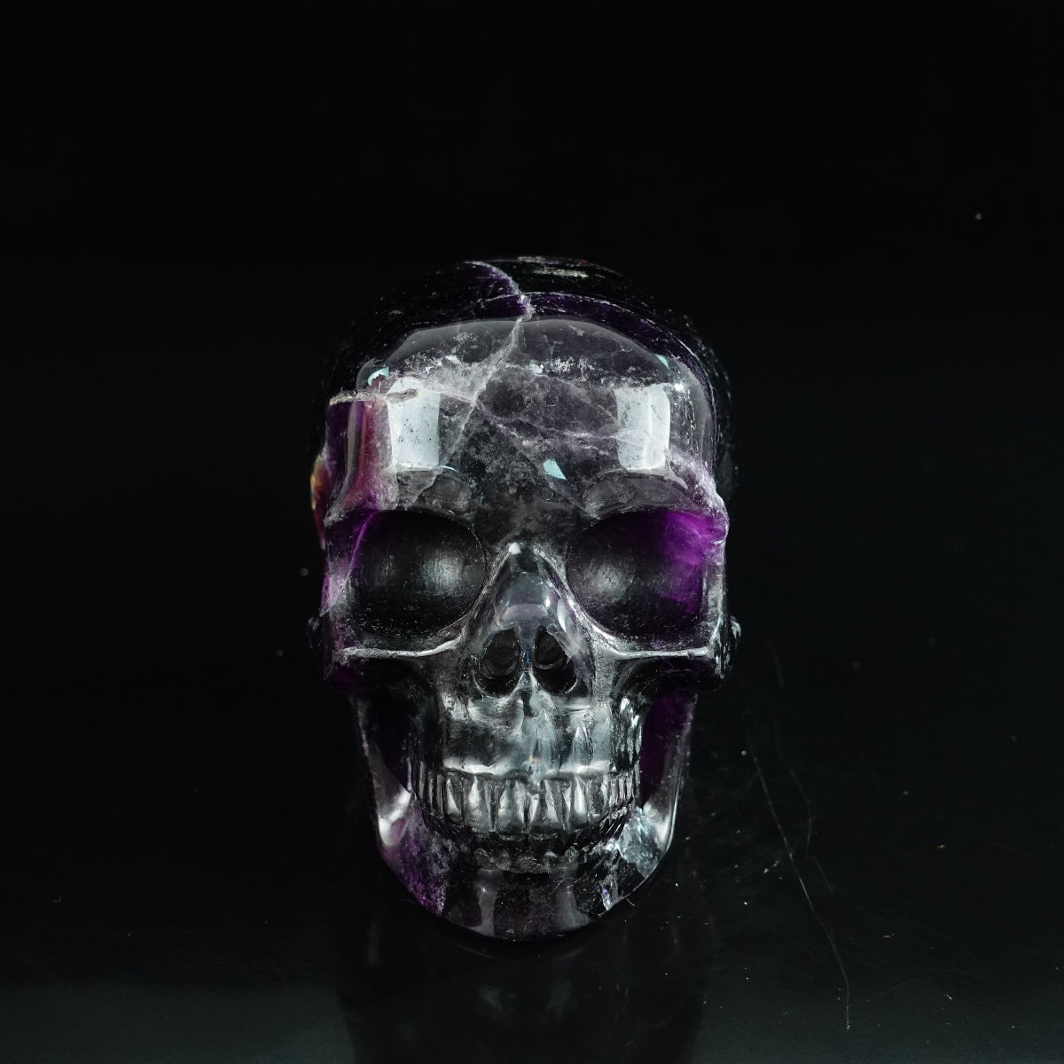 Rainbow Fluorite crystal skull 4.5" SKH45GF02 photo 1
