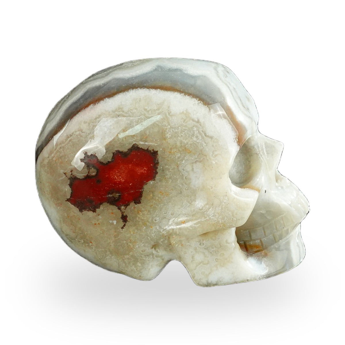 Red Crazy Lace Agate crystal skull 2.2" SKH20RC03 photo 5