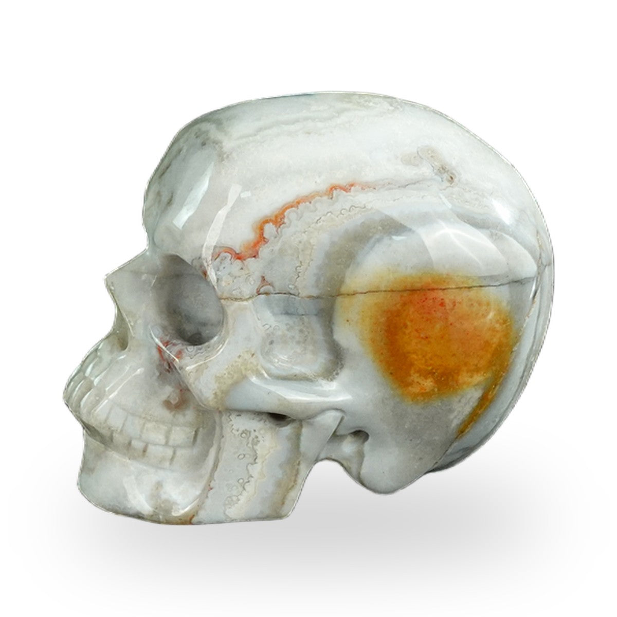 Red Crazy Lace Agate crystal skull 2.2" SKH20RC03 photo 6