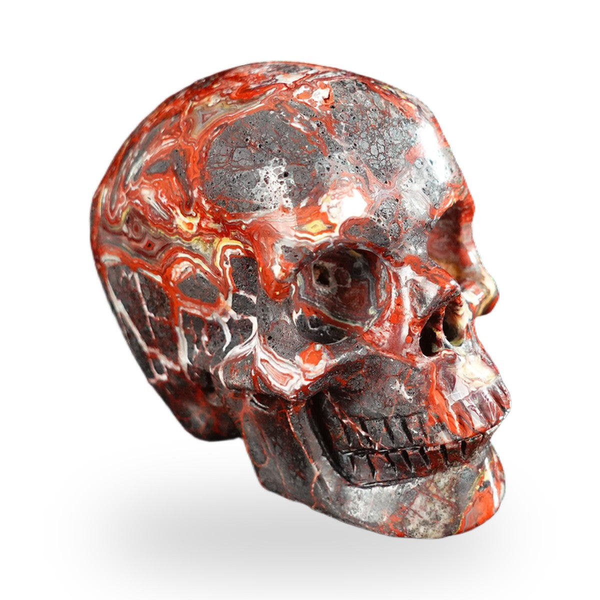 Red Crazy Lace Agate crystal skull 2.2" SKH20RC07 photo 3