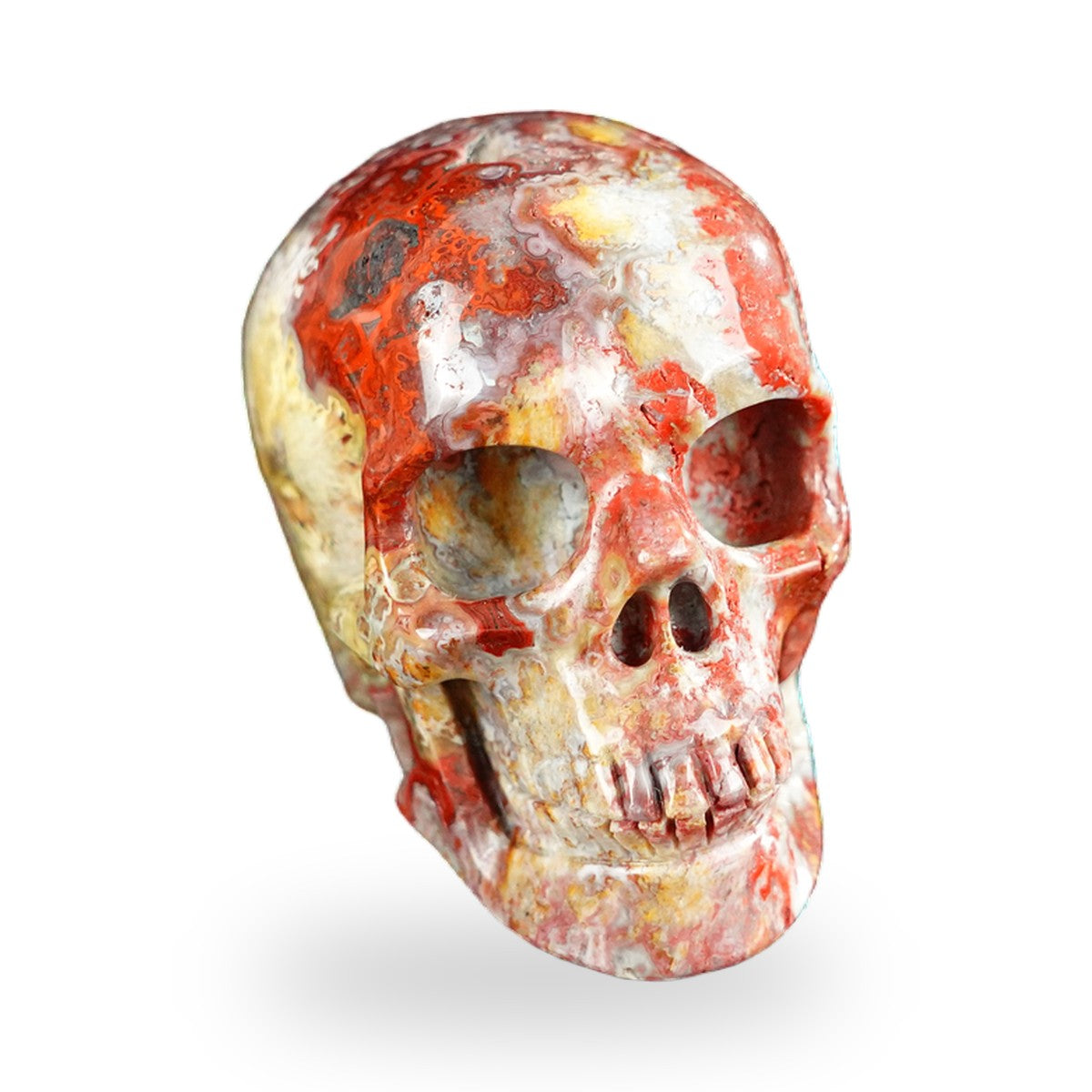 Red Crazy Lace Agate crystal skull 2.2" SKH20RC09 photo 3