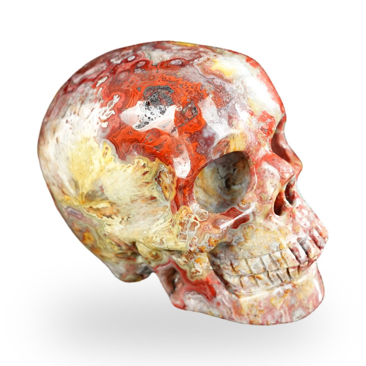 Red Crazy Lace Agate crystal skull 2.2" SKH20RC09 photo 4