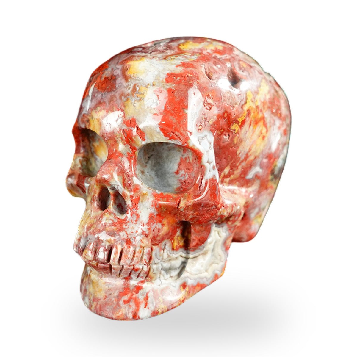 Red Crazy Lace Agate crystal skull 2.2" SKH20RC09 photo 8