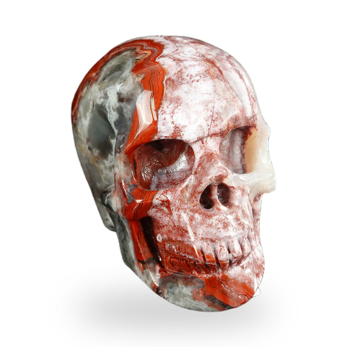 Red Crazy Lace Agate crystal skull 2.2" SKH20RC14 photo 2