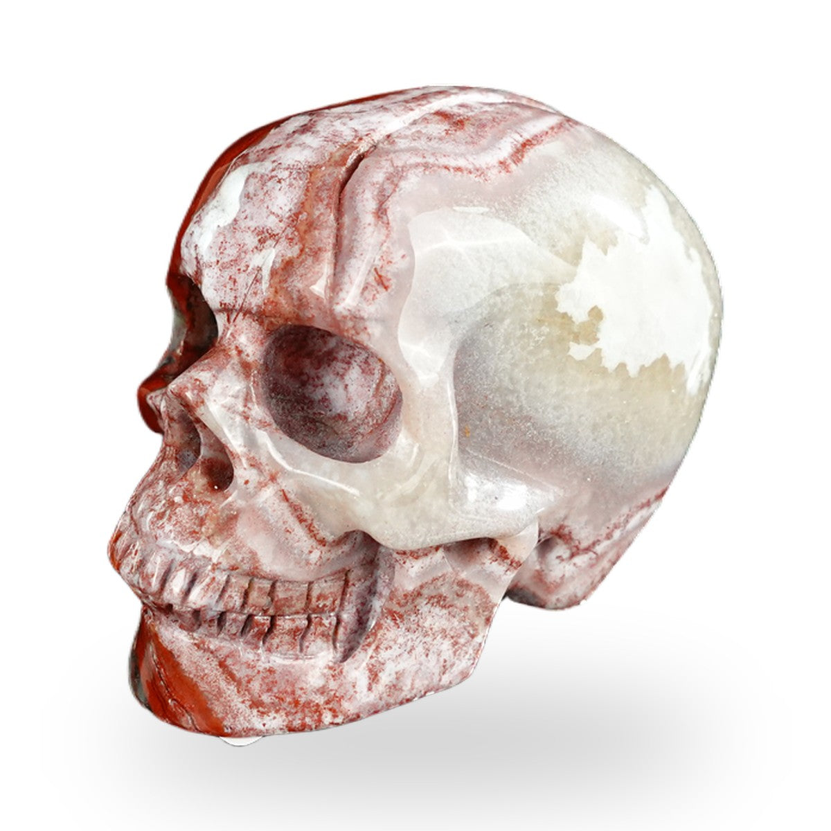 Red Crazy Lace Agate crystal skull 2.2" SKH20RC14 photo 7