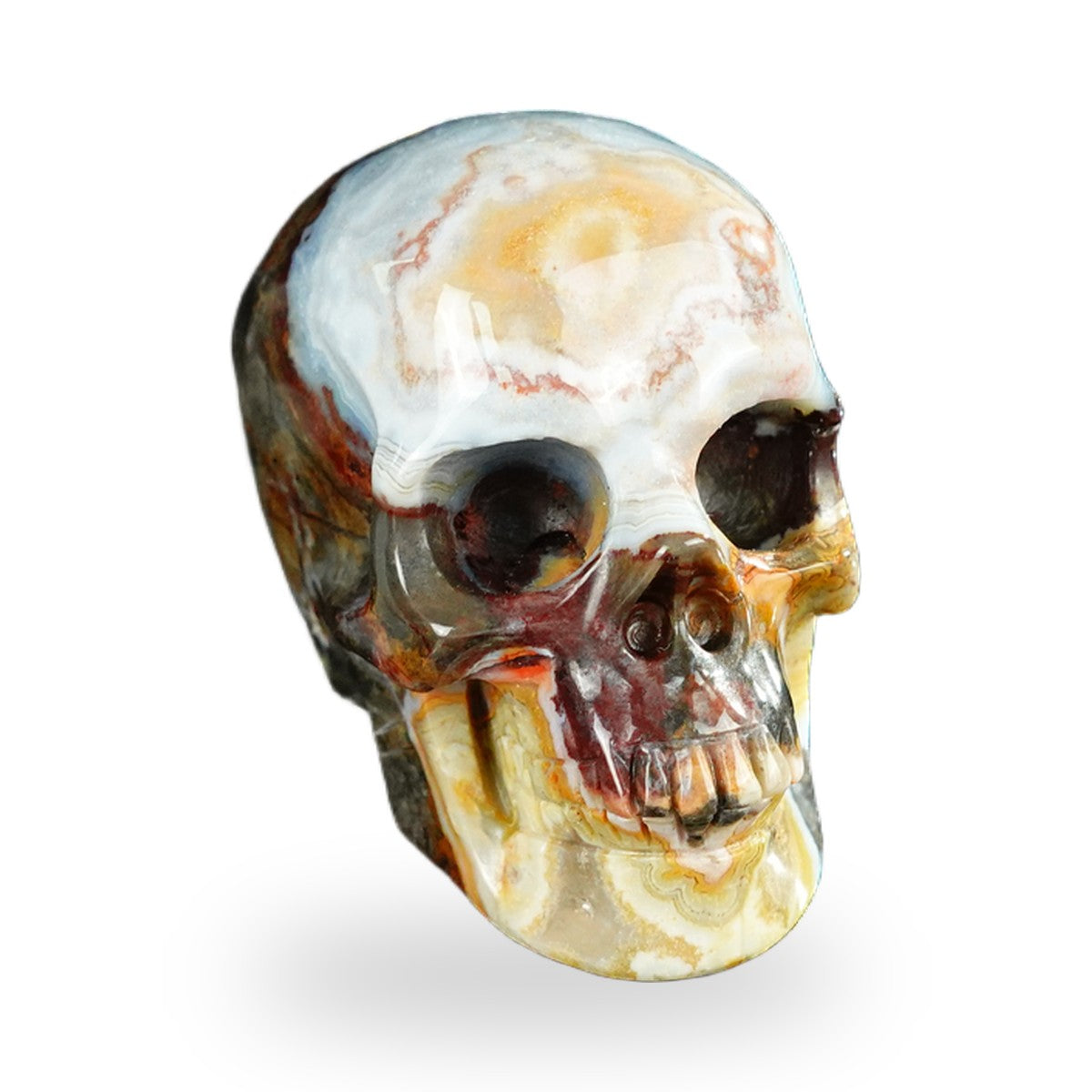 Red Crazy Lace Agate crystal skull 2.2" SKH20RC16 photo 2
