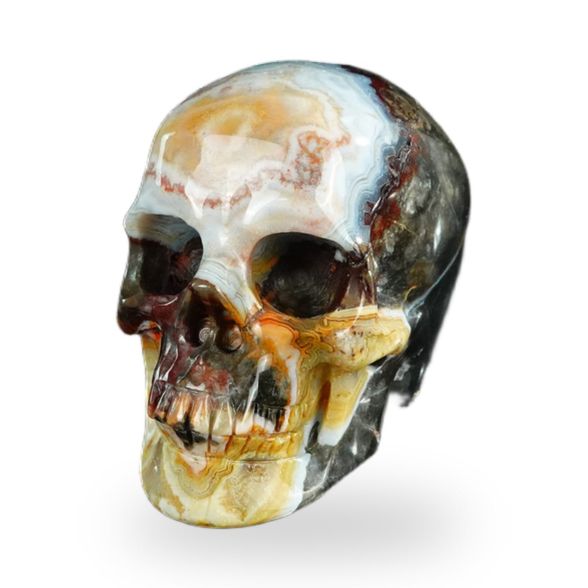 Red Crazy Lace Agate crystal skull 2.2" SKH20RC16 photo 8
