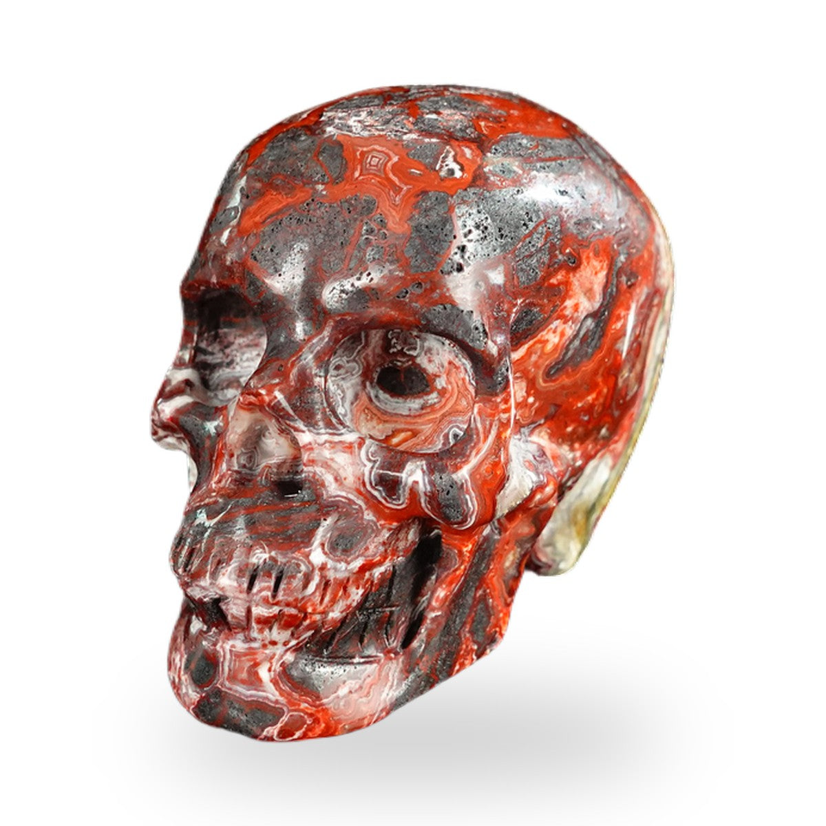 Red Crazy Lace Agate crystal skull 2.2" SKH20RC18 photo 8