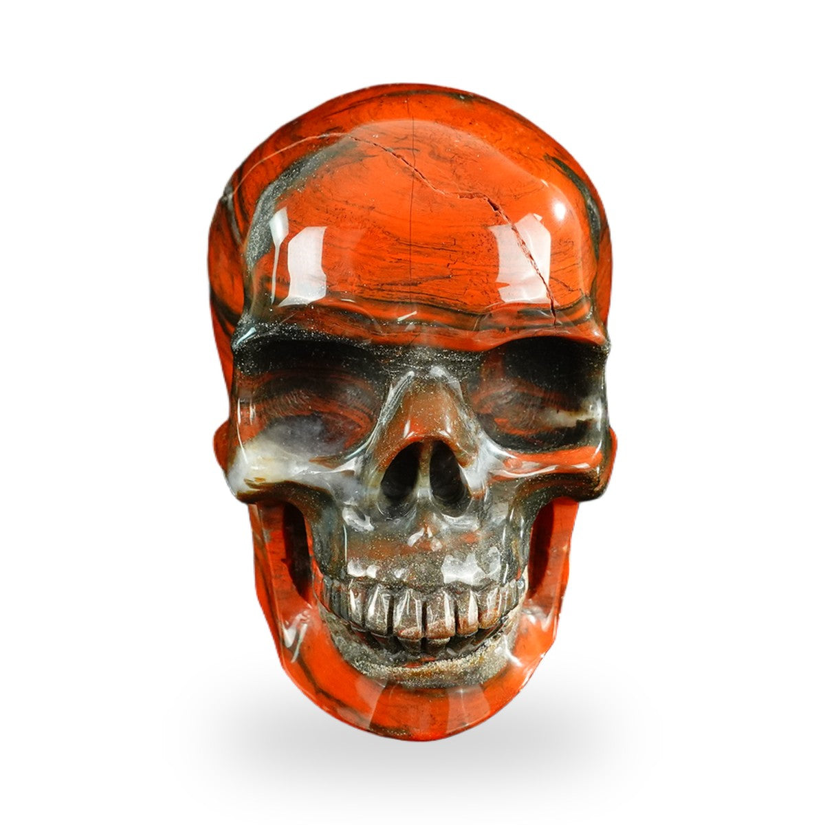 Red Jasper crystal skull 4.5" SKH45RJ01 hand carved gemstone