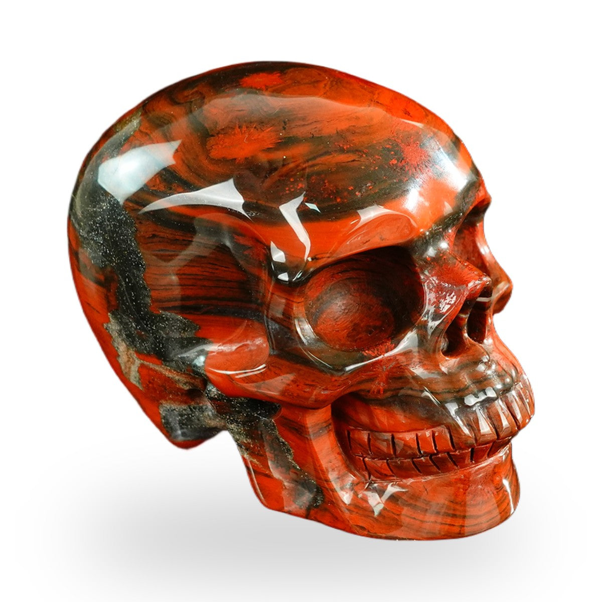 Red Jasper crystal skull 4.5" SKH45RJ02 photo 3