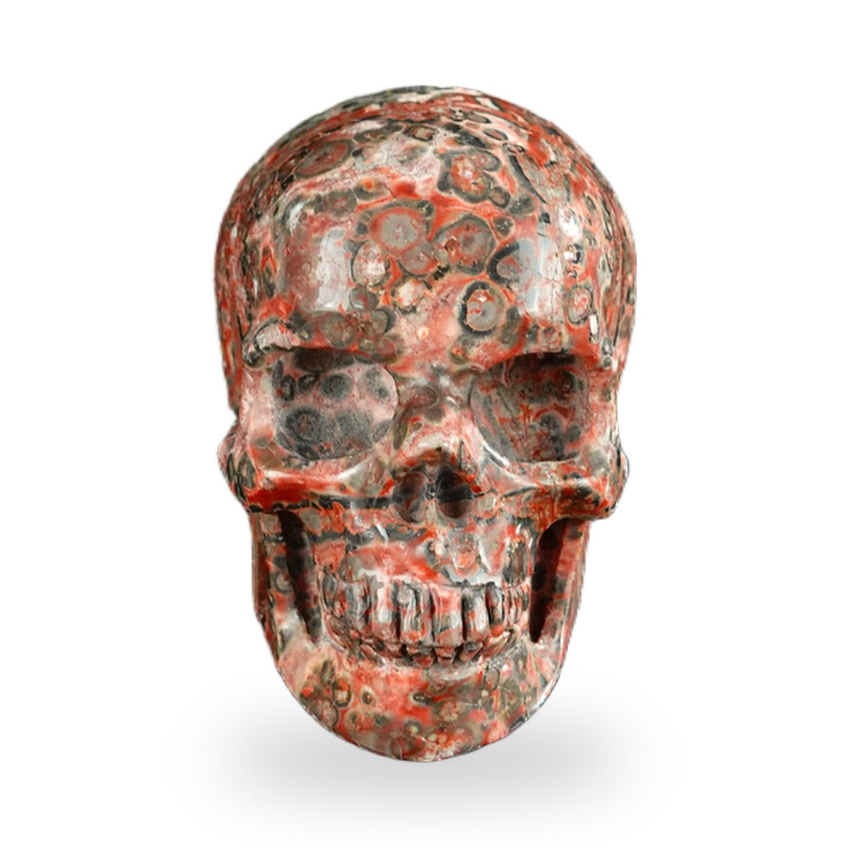 Red Leopard Skin Jasper crystal skull 2.2" SKH20LS02 photo 1