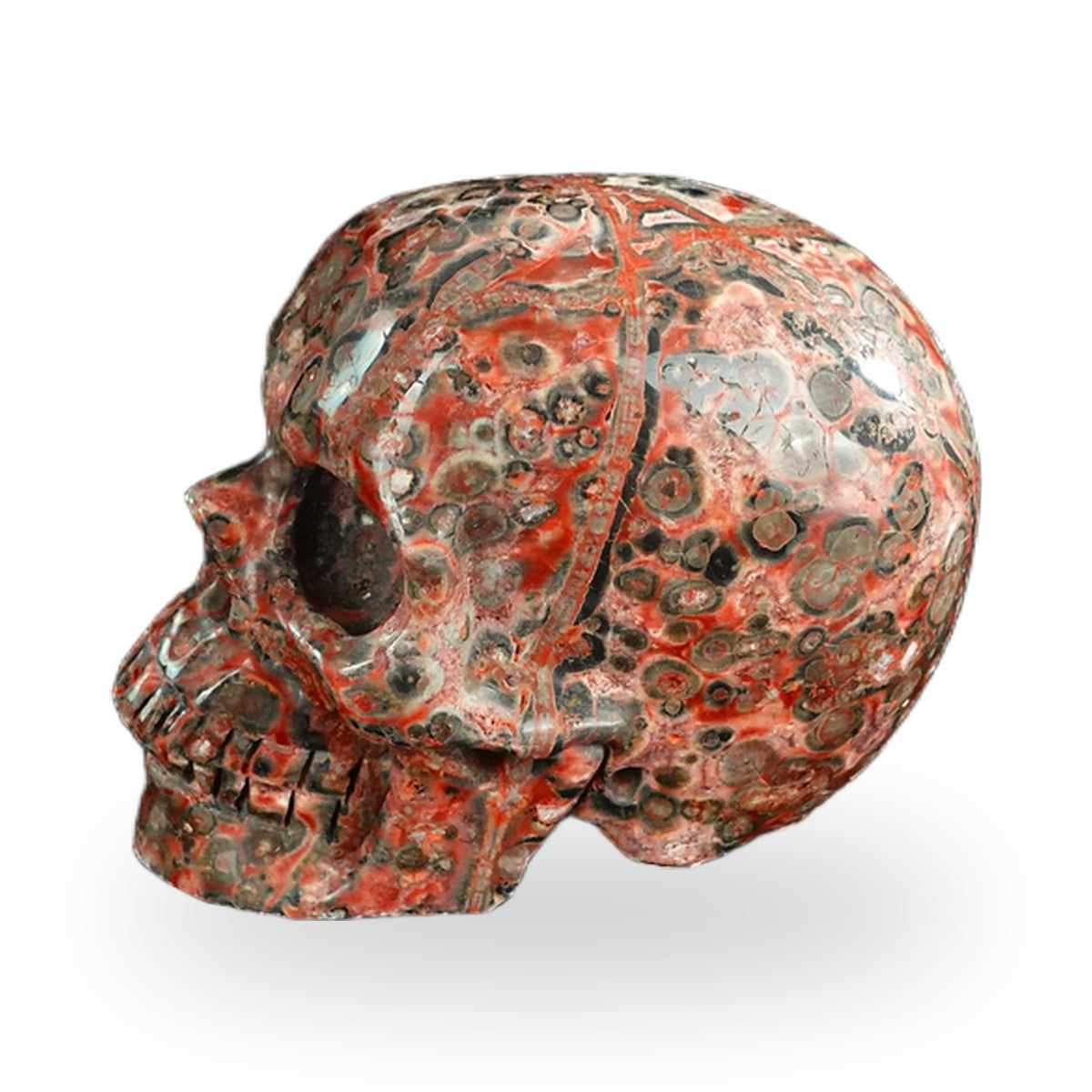 Red Leopard Skin Jasper crystal skull 2.2" SKH20LS02 photo 6