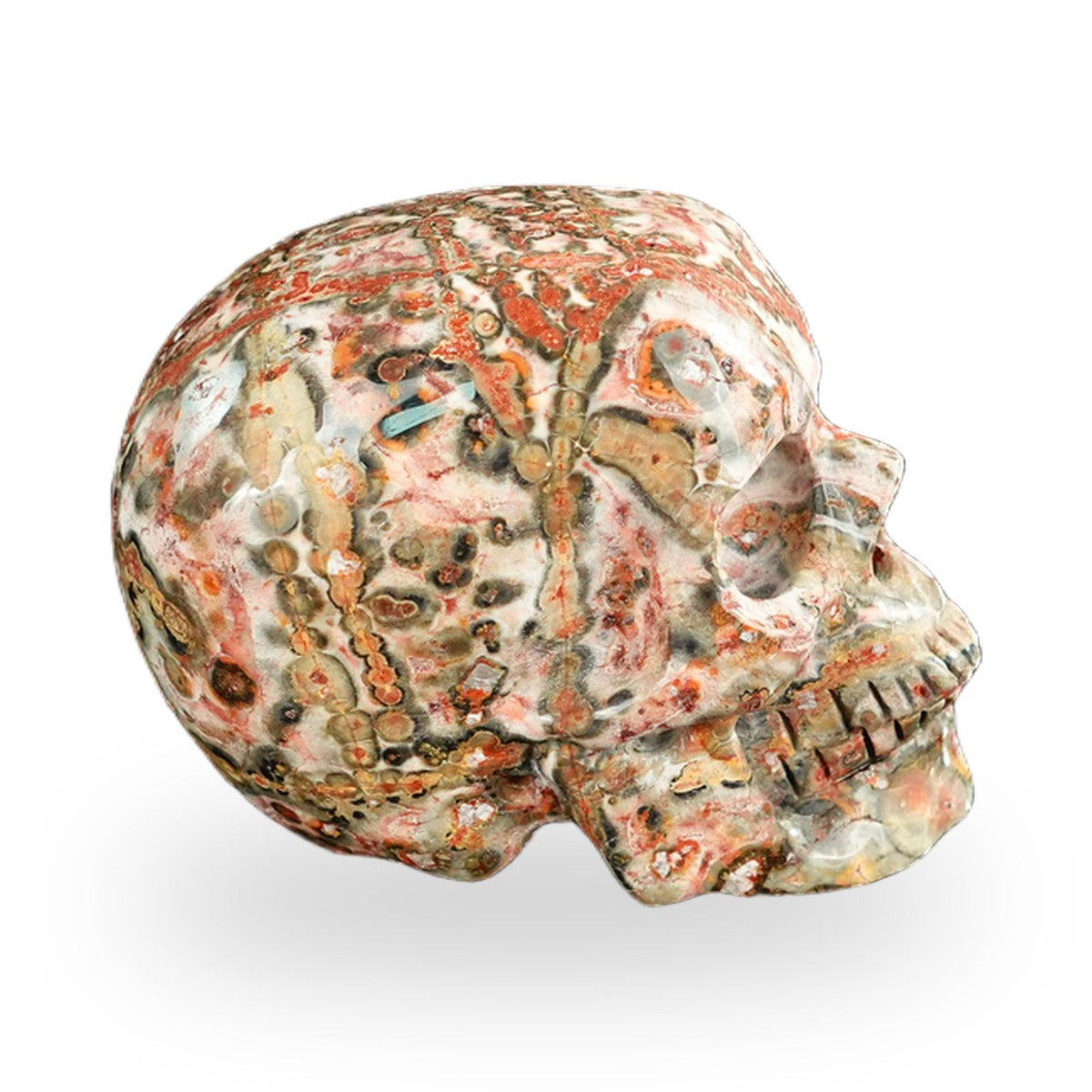 Red Leopard Skin Jasper crystal skull 2.2" SKH20LS06 photo 3
