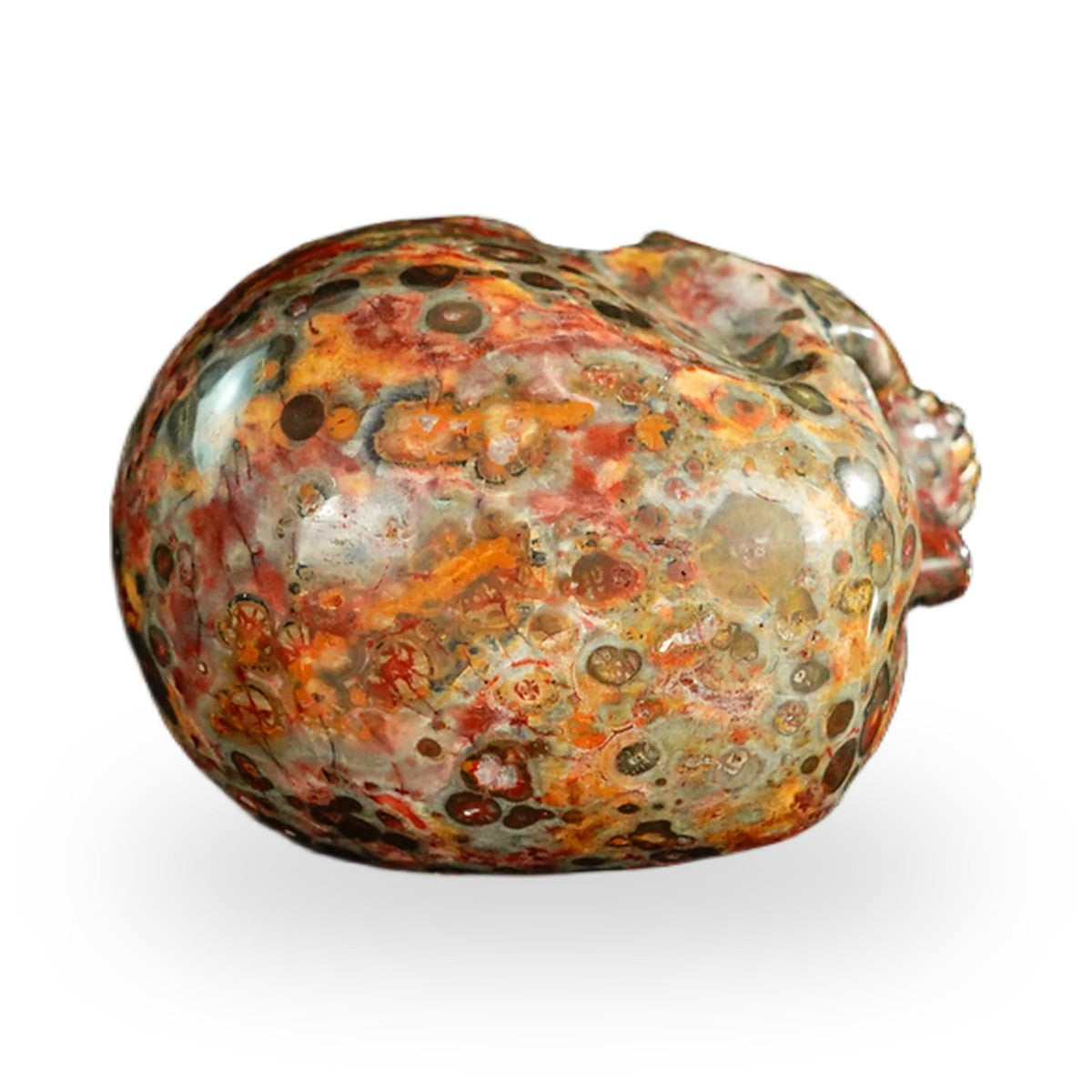 Red Leopard Skin Jasper crystal skull 2.2" SKH20LS07 photo 7
