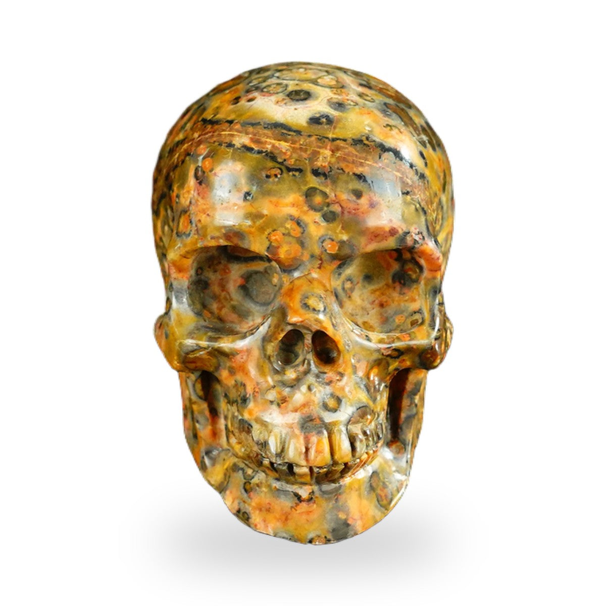 Red Leopard Skin Jasper crystal skull 2.2" SKH20LS09 photo 1