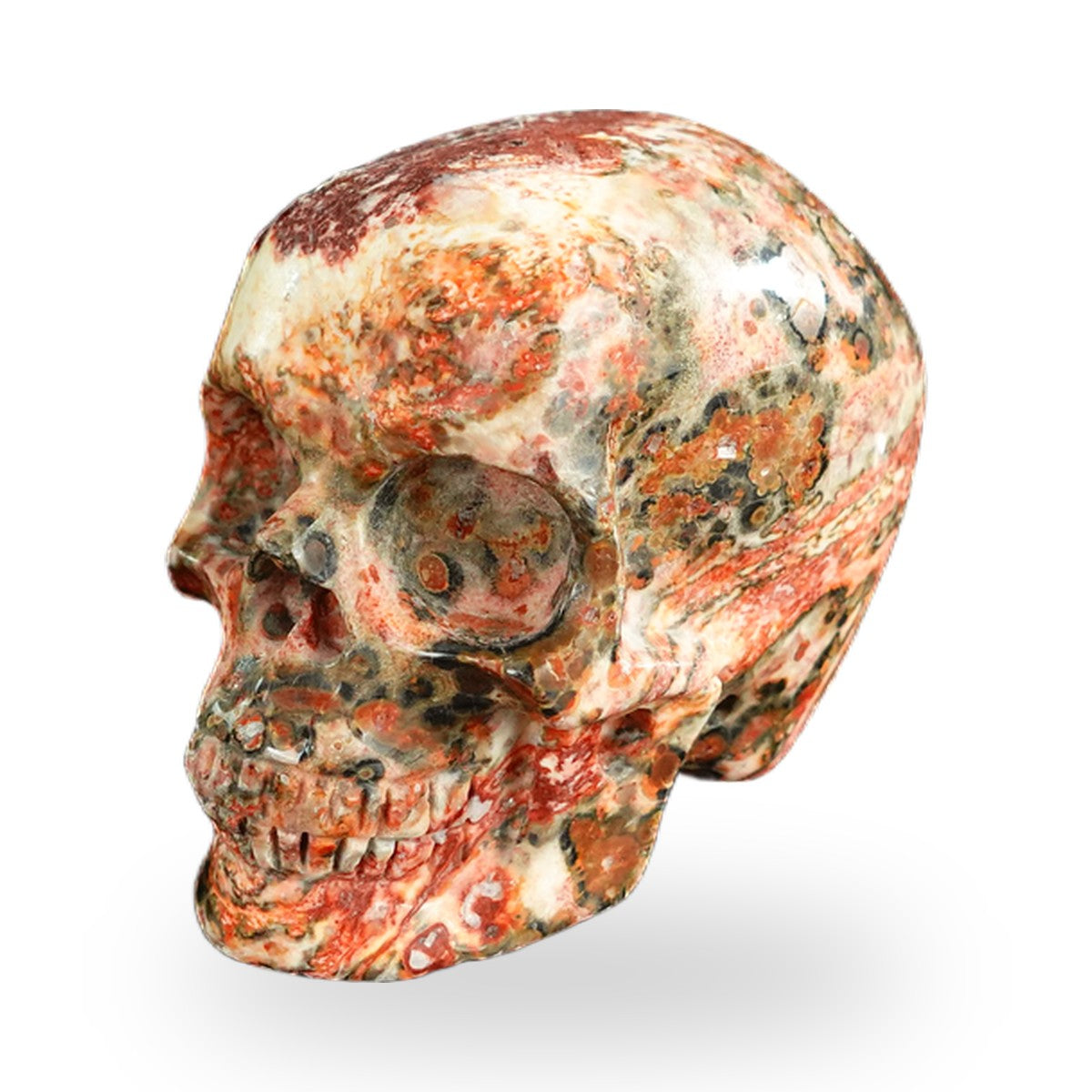 Red Leopard Skin Jasper crystal skull 2.2" SKH20LS11 photo 6